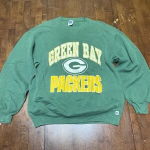 Vintage 90s Green Bay Packers Russell Athletic USA Crewneck Sweatshirt XL NFL